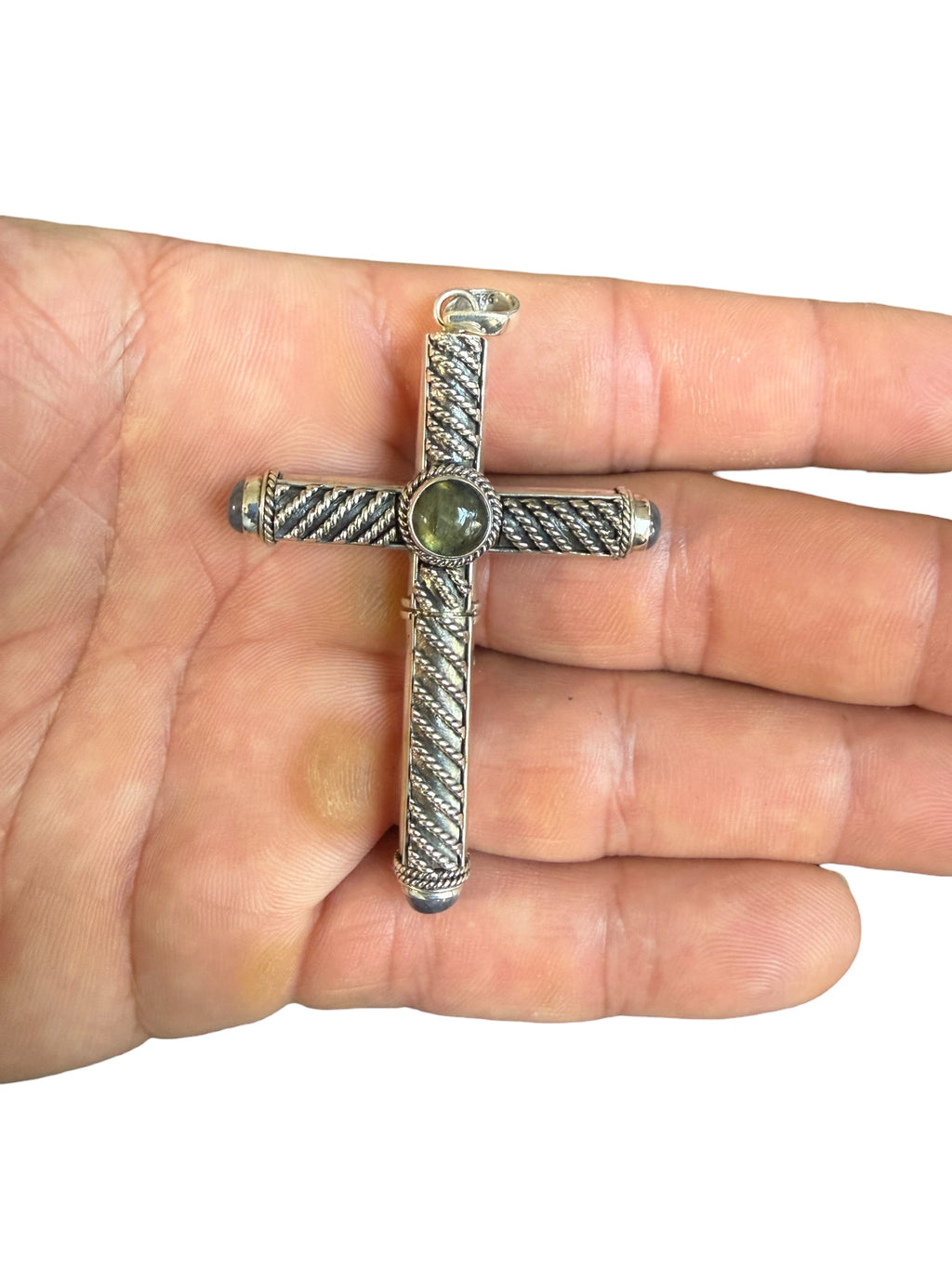 925 Sterling Silver Handmade Cruel Intentions Stash Cross Pendant Necklace - Rope Design - Cruel Intentions Necklace