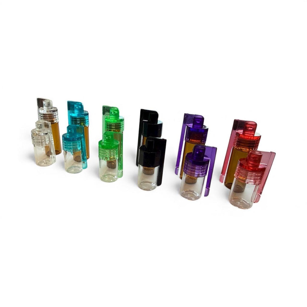 Mini Spice Snuff Dispenser: Portion Control Storage Jar with Spoon