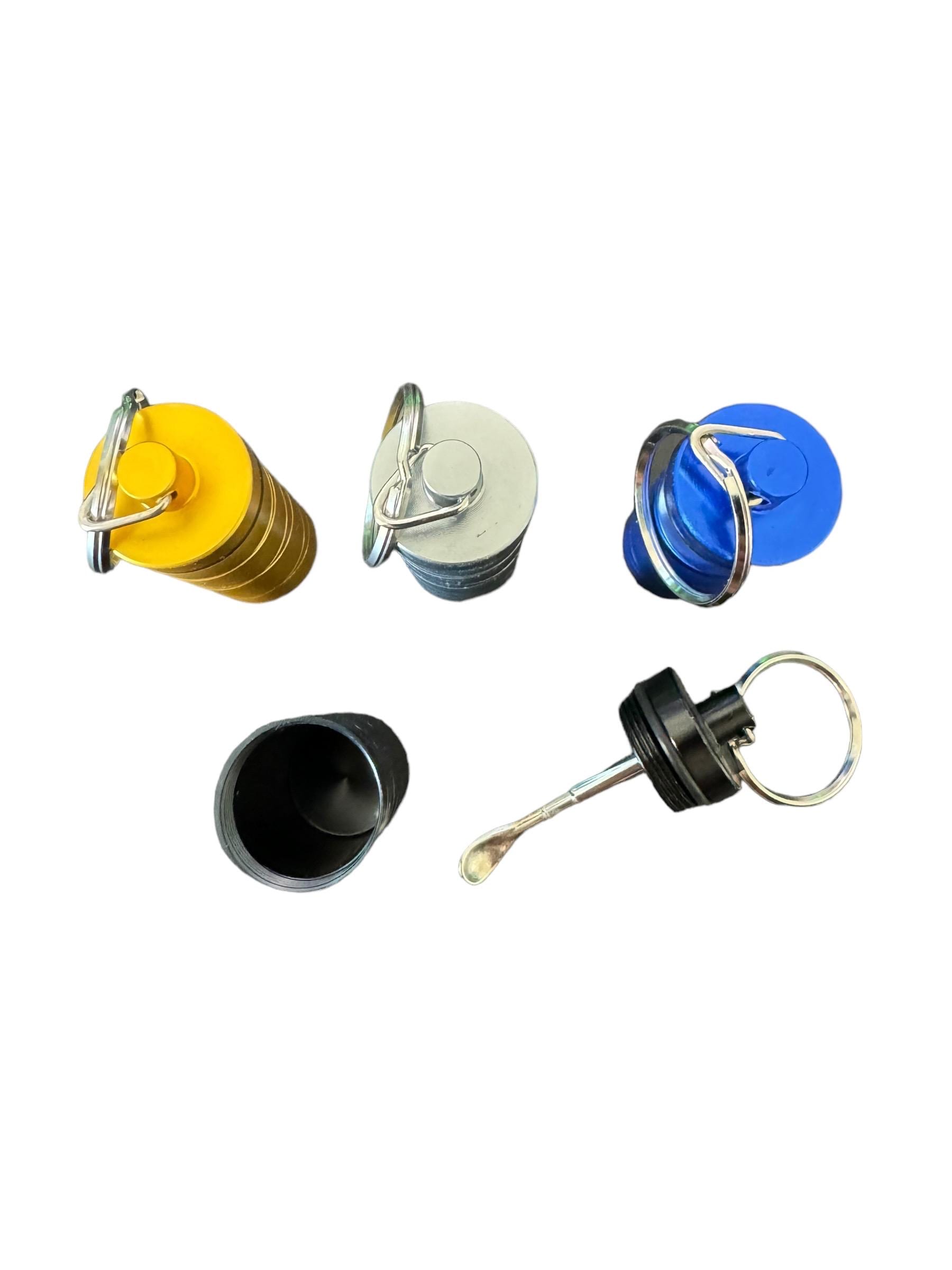 Aluminum Portion Control Snuff Storage – Travel Spice Snuff Supplement Dispenser with Spoon