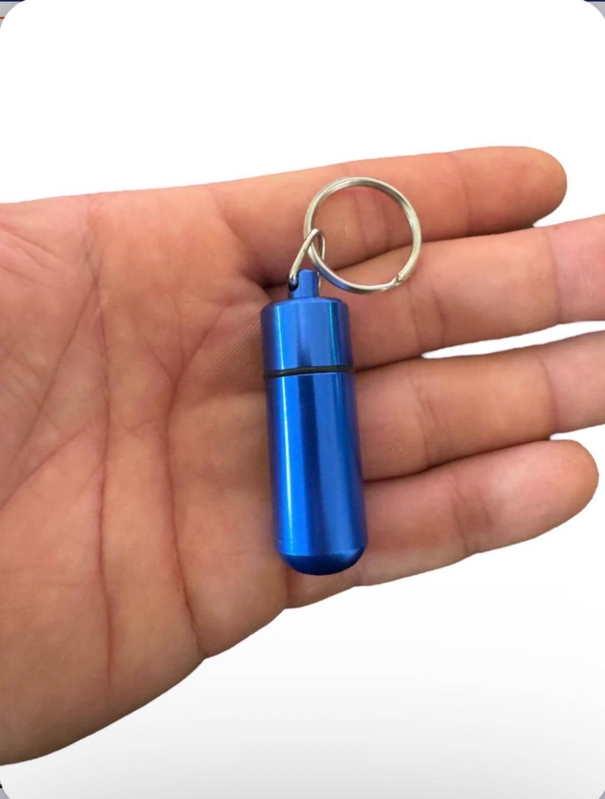 Aluminum Portion  Snuff Control Keychain: Travel Spice Sweetener Dispenser with Spoon Scoop