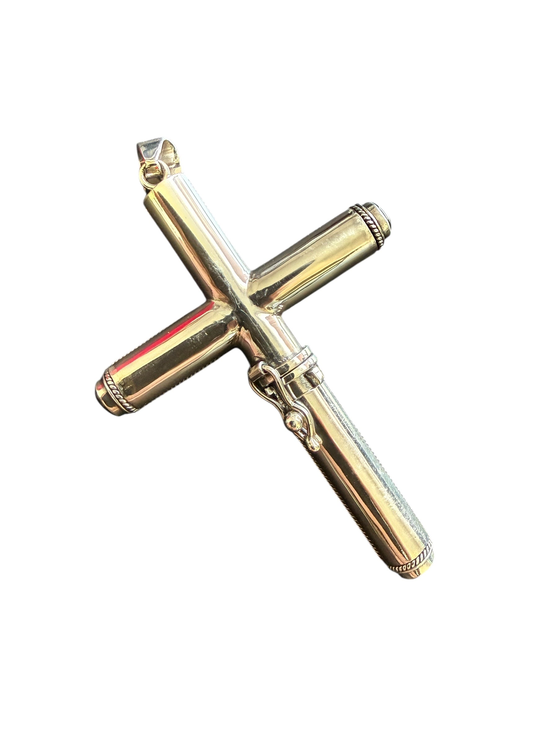 925 Sterling Silver Handmade Cruel Intentions  Stash Cross Rosary Pendant - Spider Design - Cruel Intentions Necklace