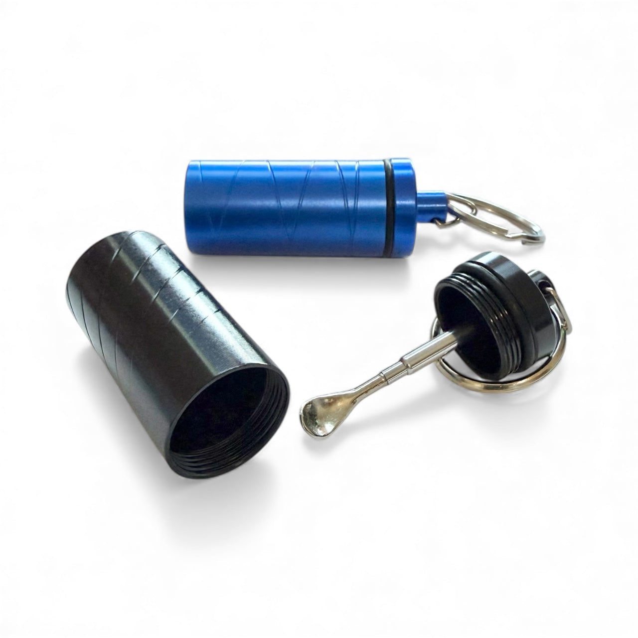 Aluminum Portion Control Snuff Storage – Travel Spice Snuff Supplement Dispenser with Spoon